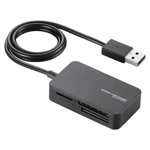 【新品/取寄品/代引不可】メモリリーダライタ/SD+MS+CF対応/ブラック MR-A39NBK