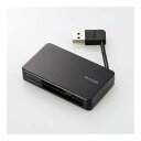 【新品/取寄品/代引不可】メモリリーダライタ/ケーブル収納タイプ/USB3.0対応/ケーブル6cm/SD+microSD+CF対応/ブラック MR3-K303BK(2)