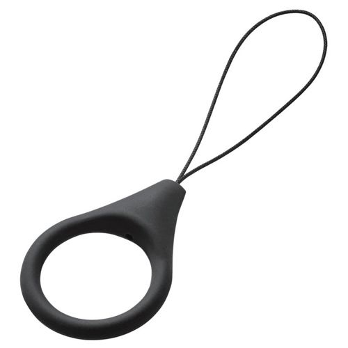 【新品/取寄品/代引不可】スマートフォン用ストラップ/リングストラップ/シリコン/Lサイズ/ブラック P-STF01LBK