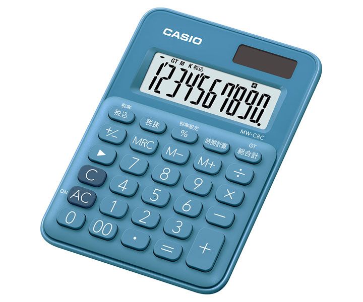 【新品/取寄品/代引不可】カラフル電卓 MW-C8C-BUN