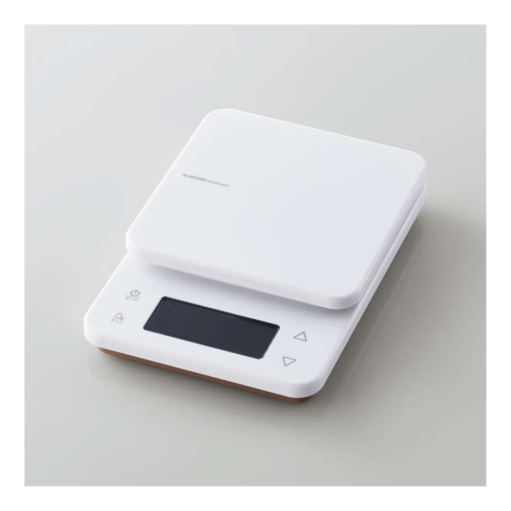 【新品/取寄品/代引不可】キッチンスケール/計量器/カロリー計測/3種登録(ご飯+炭水化物2種)/最大3kg/最小0.5g表示/バックライト付/ホワイト HCS-KSA02WH