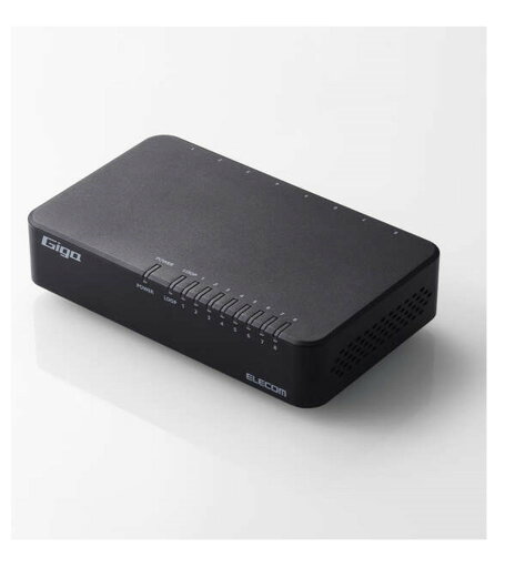 【新品/取寄品/代引不可】Giga対応スイッチングHub/8ポート/プラスチック筐体/電源外付モデル/ブラック EHC-G08PA4-B 【新品/取寄品/代引不可】Giga対応スイッチングHub/8ポート/プラスチック筐体/電源外付モデル/ブラック EHC-G08PA4-B