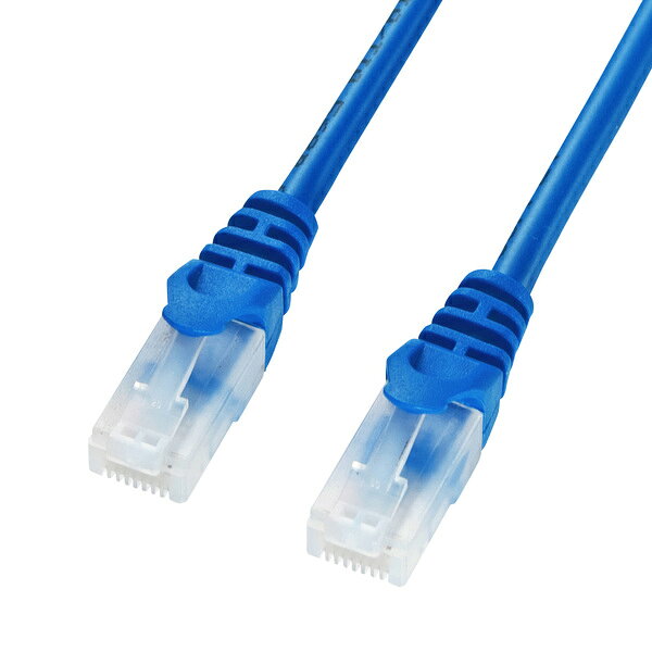 Lan （5 m+） - 【新品/取寄品/代引不可】ツメ折れ防止CAT5eLANケーブル 0.5m ブルー LA-Y5TS-005BL