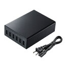 【新品/取寄品/代引不可】USB充電器(6ポート・合計12A・ブラック) ACA-IP67BK(2)