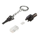 【新品/取寄品/代引不可】Cat5e対応ロック付きLANコネクター10個入り BLACL5E10(2)