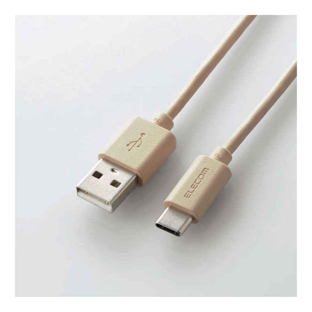【新品/取寄品/代引不可】USB-A to USB Type-Cケーブル/インテリアカラー/1.0m/ベージュ MPA-ACI10BE