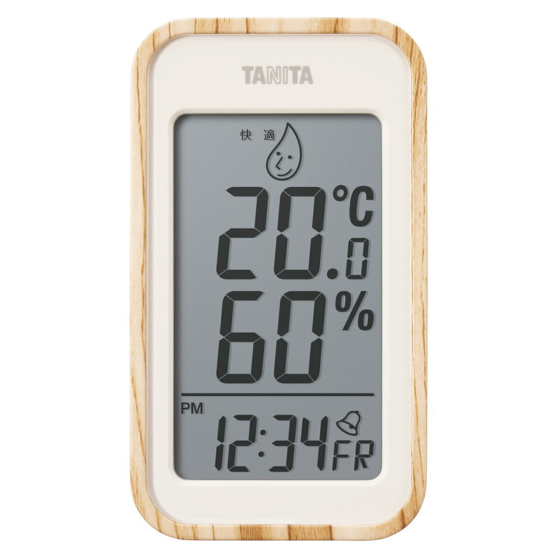 【新品/取寄品/代引不可】【特選商品】タニタ デジタル温湿度計 ホワイトウッド TT-592-WH