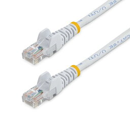 【新品/取寄品/代引不可】0.5m カテゴリー5e LANケーブル ホワイト RJ45コネクタ(ツメ折れ防止カバー付き) イーサネット対応Cat5e UTPケーブル 45PAT50CMWH