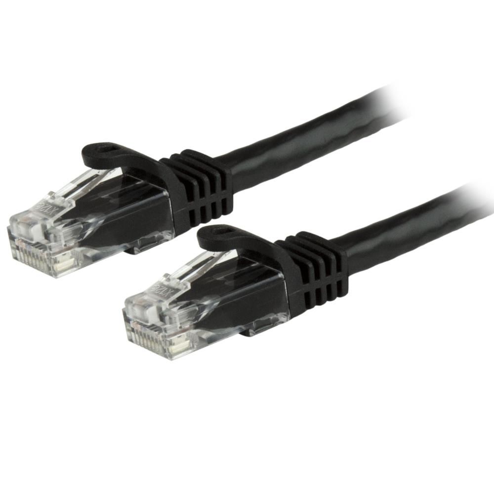 【新品/取寄品/代引不可】カテゴリ6 LANケーブル(Cat6) RJ45モールドコネクタ(ツメ折れ防止カバー付き) 22.8m ブラック N6PATCH75BK