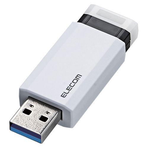 【新品/取寄品/代引不可】USBメモリー/USB3.1(Gen1)対応/ノック式/オートリターン機能付/16GB/ホワイト..