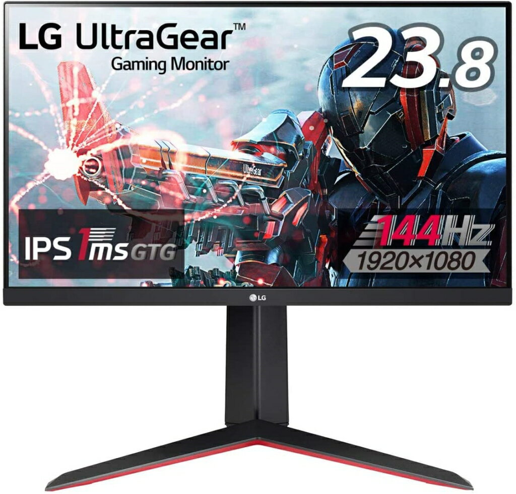 【新品/取寄品】23.8インチ ゲーミングモニター(IPS/ノングレア/1920x1080/HDMIx2/DP/HDR10/144hz/チルト/ピボット/高さ調節/3年保証) 24GN650-BAJP