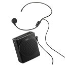 【新品/取寄品/代引不可】拡声器 小型 ハンズフリー 13W出力 スピーカー マイク 充電式 ストラップ付 風防 USB Type-C給電 microSD対応 外部音声入力搭載 コンパクト ツアーガイド イベント 店頭販売 選挙 MM-SPAMP19