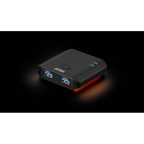 【新品/取寄品/代引不可】PC2台用 USB3.2 Gen1(5Gbps)2デバイス切替器 US4322/ATEN