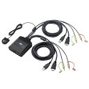 【新品/取寄品/代引不可】パソコン切替器 HDMI 4K対応 エミュレーション非搭載 2:1 多機能マウス対応 手元スイッチ HDCP対応 ソフト不要 ケーブル一体型 SW-KVM2WHUUS