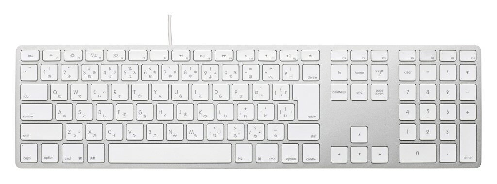 【新品/取寄品/代引不可】Matias Wired Aluminum keyboard for Mac JP model Silver USB FK318S-JP/3