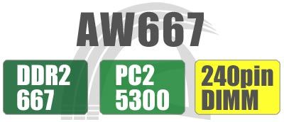 yVi/i/szfXNgbvPCp PC2-5300(DDR2-667) 240PIN DIMM 1GB(512MBx2)(5N⏞) AW667-512MX2