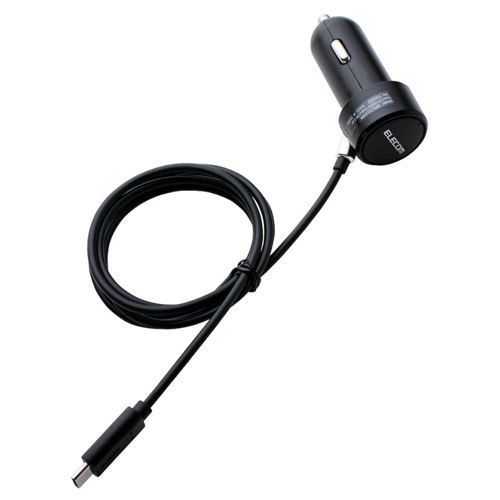 【新品/取寄品/代引不可】シガーチャージャー/Type-C/ストレートタイプ/1m/2.4A/ブラック MPA-CCC03BK