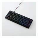 【新品/取寄品】ELECOM V custom TK-VK300SBK 銀軸 ブラック /ゲーミングキーボード/有線/着脱式/メカニカル/ネオクラッチキーキャッ...