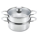 【新品/取寄品/代引不可】【特選商品5】IH対応二段蒸し器20cm LU-20M