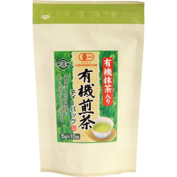 【通販限定/新品/取寄品/代引不可】播磨園 有機抹茶入り 有機煎茶 ティーバッグ 5g*15袋入