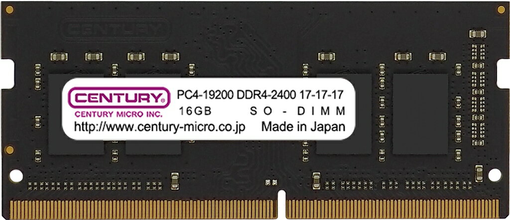 NT用 PC4-19200 DDR4-2400 260p SODIMM 1.2v 16GB 1R CB16G-SOD4U2400H