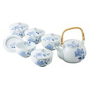 【新品/取寄品/代引不可】【特選商品6】波佐見焼 辻が花 蓋付茶器揃 11557