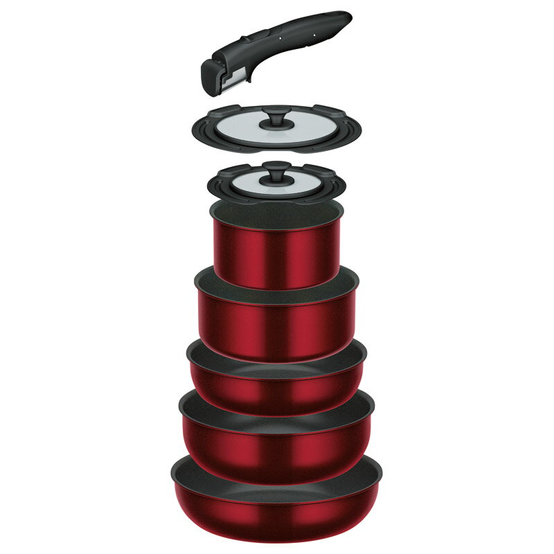 【新品/取寄品/代引不可】【特選商品】サーモス 取っ手のとれるフライパン8点セットDA KSD-8A DR