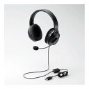 【新品/取寄品】オーバーヘッドタイプヘッドセット/両耳/USB/40mmドライバ/ブラック HS-HP30UBK