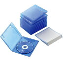 【新品/取寄品/代引不可】Blu-rayディスクケース(1枚収納タイプ/10枚セット/クリアブルー) CCD-BLU110CBU