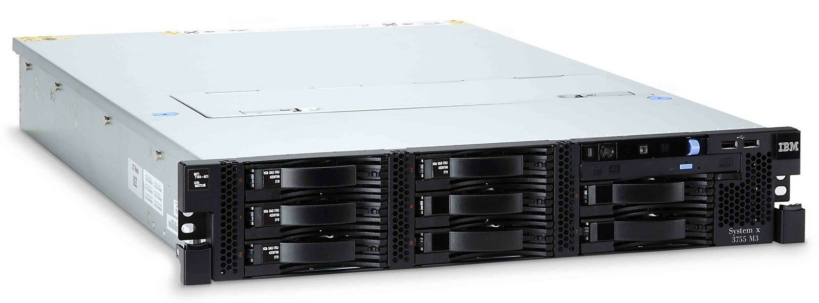 【新品/取寄品/代引不可】System x3755 M3/Opte-6220(8) 3.00GHz×4/PC3L-10600 32.0GB(4.0×8)(Chipkill)/RAID-M1015/POW(1100W×1)/OSなし/3年保証24x7(C