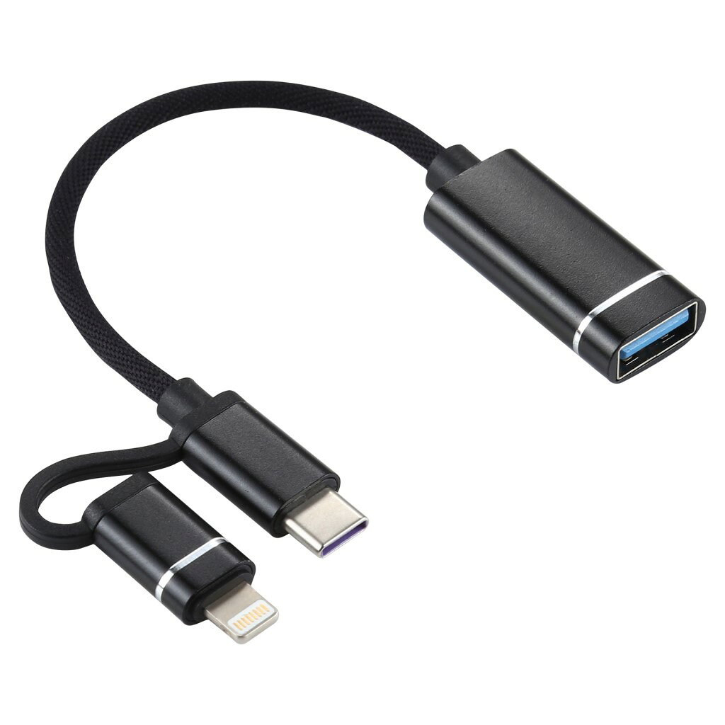 乐天商城 - 【新品/取寄品/代引不可】OTG 2IN1ケーブル OTG2IN1C-BK