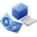 【新品/取寄品/代引不可】Blu-rayディスクケース(2枚収納タイプ/10枚セット/クリアブルー) CCD-BLU210CBU