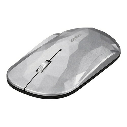 【新品/取寄品/代引不可】薄型 3ボタン Bluetooth BlueLEDマウス ジオメトリー シルバー BSMBB330GSV