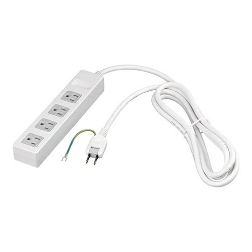【新品/取寄品/代引不可】3ピン式電源タップ マグネット&2重構造 4個口/5mホワイト BTWMTJ3450WH