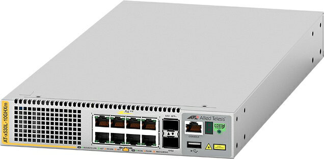 【新品/取寄品/代引不可】AT-x530L-10GHXm[100/1000/2.5G/5GBASE-Tx8(PoE-OUT)、SFP+スロットx2] 4727R