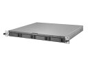 【新品/取寄品/代引不可】法人向け4ドライブラックマウントNAS(ネットワークHDD)5年保証 4TB HDL4-LV04U