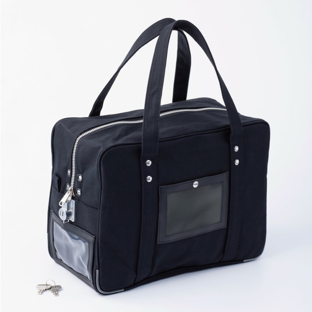【新品/取寄品/代引不可】鍵付きセキュリティバッグ B4用 ブラック BGK05