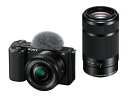 ソニー 【新品/取寄品】SONY VLOGCAM ZV-E10Y ダブルズームレンズキット ブラック レンズ交換式Vlogカメラ ソニー