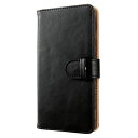 【新品/取寄品/代引不可】Xperia Z4レザーケース/横フラップ/スナップ付/ブラック PM-SOZ4PLFYDBK