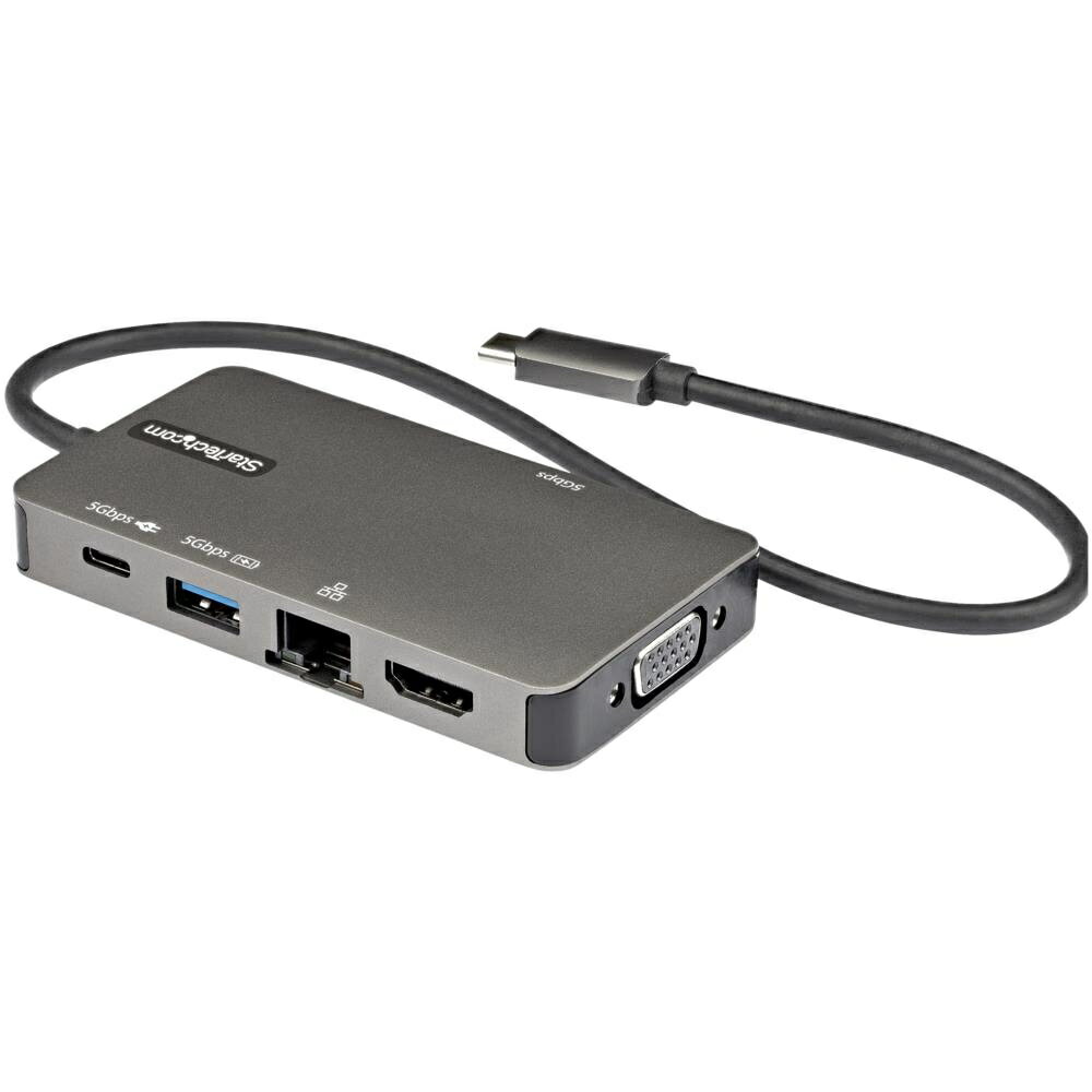 【新品/取寄品/代引不可】USB Type-Cマルチ変換アダプター/USB-C-4K30Hz HDMI または 1080p VGA/100W Power Deliveryパススルー対応/5Gbps USBポート x3/ギガビット有線LAN/USB-C