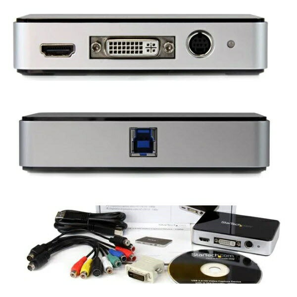 【新品/取寄品/代引不可】USB3.0接続ビデオキャプチャーユニット HDMI/ DVI/ VGA(アナログRGB)/ コンポーネント/ S端子/ コンポジット対応 1080p 60fps H.264エンコーダ搭載 USB3HDCAP