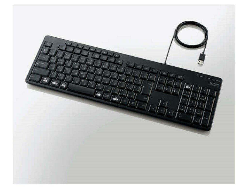 【新品/取寄品】フルキーボード/有線/静音設計/抗菌/ブラック TK-FCM114SKBK