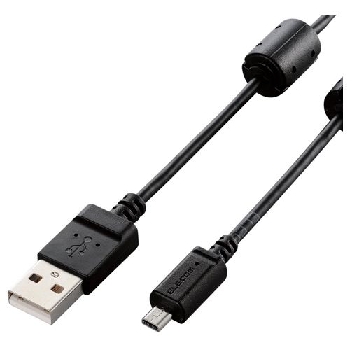 【新品/取寄品/代引不可】デジカメ用USBケーブル/平型8ピン/フェライトコア/1.5m DGW-F8UF15BK