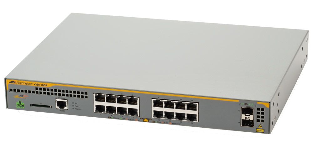 【新品/取寄品/代引不可】AT-x230-18GP-Z7 [10/100/1000BASE-Tx16(PoE-OUT)、SFPスロットx2(デリバリースタンダード保守7年付)] 1437RZ7