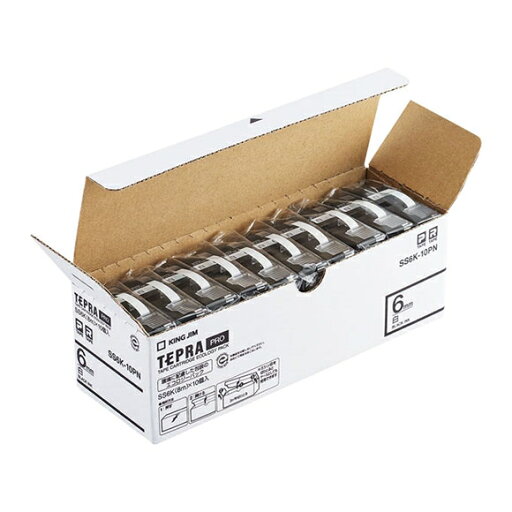 【新品/取寄品/代引不可】PROテープエコパック白ラベル SS6K-10PN 【新品/取寄品/代引不可】PROテープエコパック白ラベル SS6K-10PN