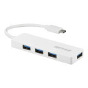 【新品/取寄品/代引不可】USB3.1(Gen1)TypeC 4ポート バスパワーハブ ホワイト BSH4U120C1WH(2)