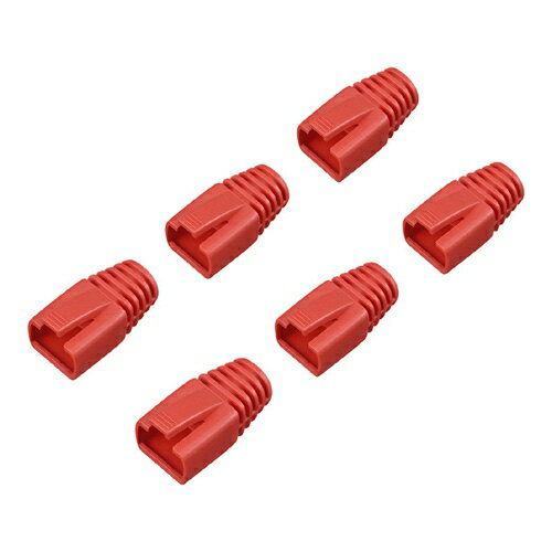 【新品/取寄品/代引不可】先付け用コネクター保護カバー6個入り レッド BLABRJ45RD6
