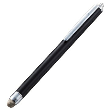【新品/取寄品/代引不可】スマートフォン・タブレット用タッチペン/導電繊維タイプ/ブラック P-TPS03BK