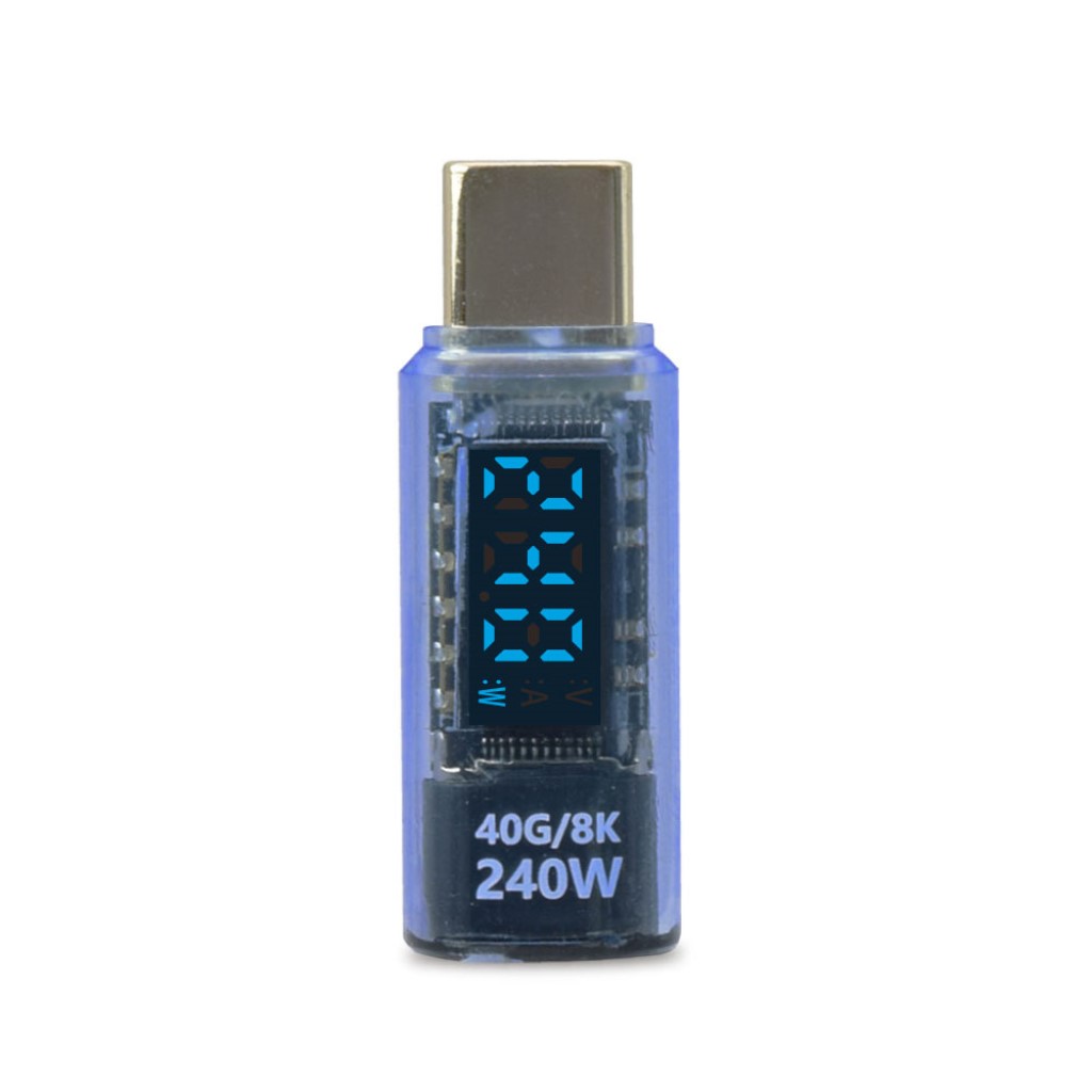 【新品/取寄品/代引不可】USB4対応 TYPE-C 電力ディスプレイ240W スケルトンブルー TCTC-DSP240-SBL