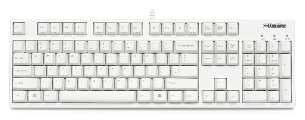 【新品/取寄品/代引不可】FILCO Majestouch 3 HAKUA CHERRY MX茶軸 フルサイズ 英語 US ASCII ホワイト FKBN104M/EMW3